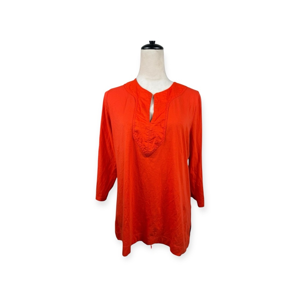 Ralph Lauren Orange cotton long sleeve tunic top  size XL